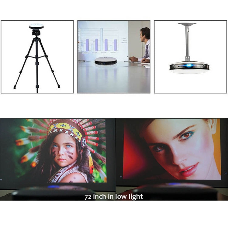 Wejoy DL-S9 220 Lumens 1280x720 720P Android 6.0 HD Bluetooth WiFi Smart Laser 3D Projector, Support HDMI / USB x 2 / TF Card