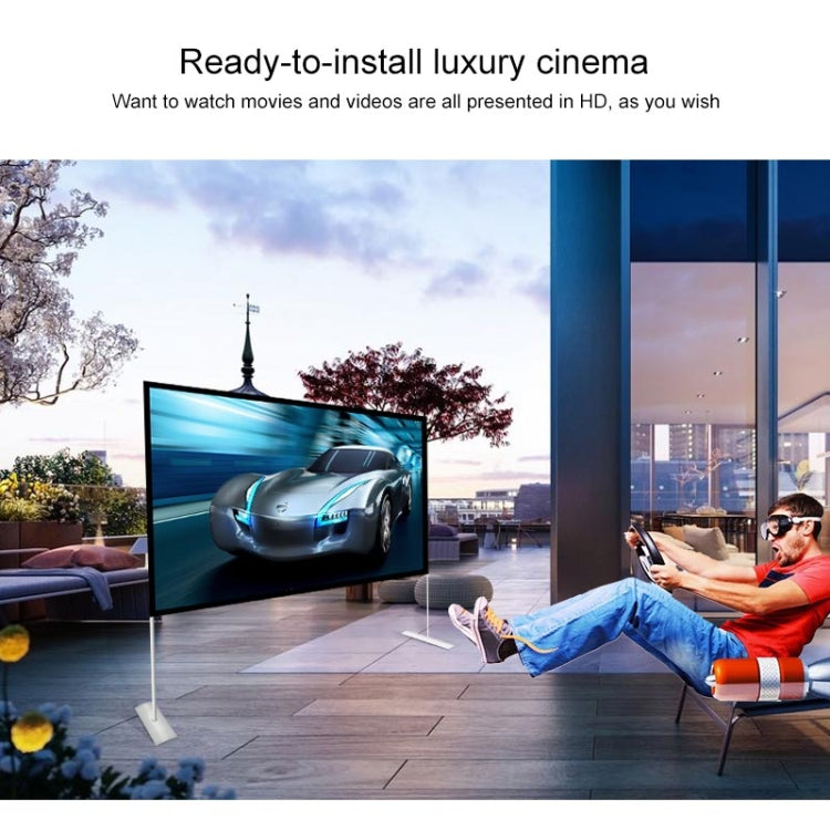 Outdoor Bracket Folding Polyester Projector Film Curtain, Size:84 inch (16:9)