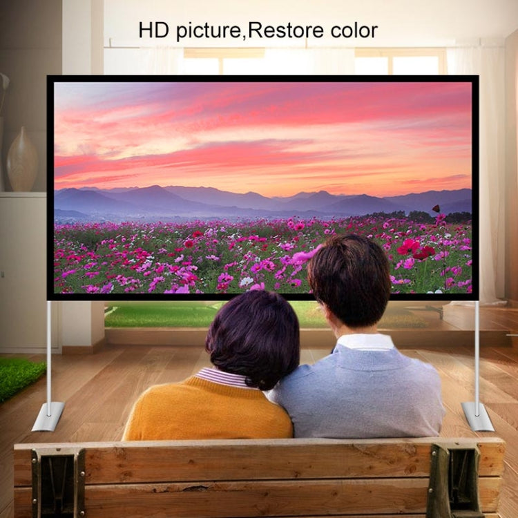 Outdoor Bracket Folding Polyester Projector Film Curtain, Size:84 inch (16:9)