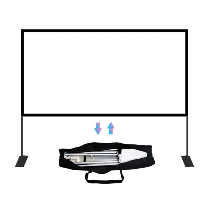 Outdoor Bracket Folding Polyester Projector Film Curtain, Size: 120 inch (16:9)