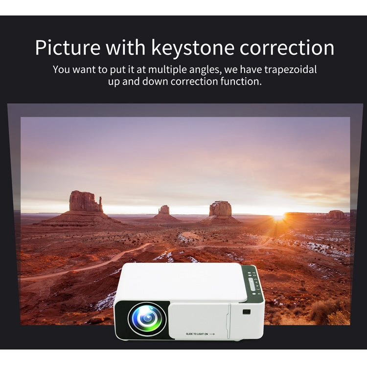 T5 100ANSI Lumens 800x400 Resolution 480P LED+LCD Technology Smart Projector, Support HDMI / SD Card / 2 x USB / Audio 3.5mm, Ordinary Version