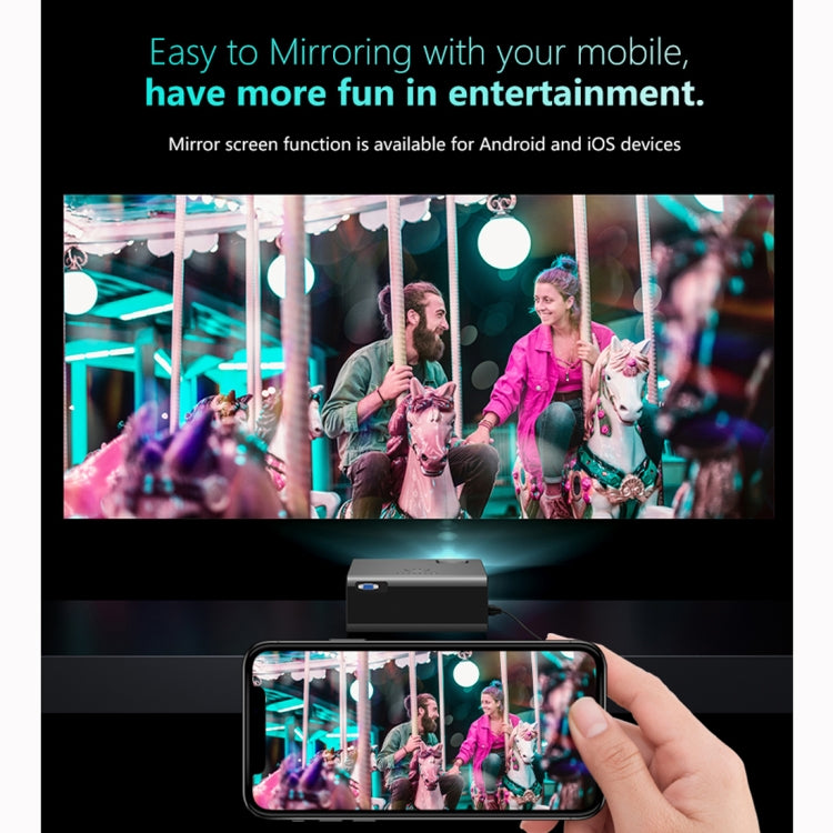 RD825 1280x720 2200LM Mini LED Projector Home Theater, Support HDMI & AV & VGA & USB, Mobile Phone Version