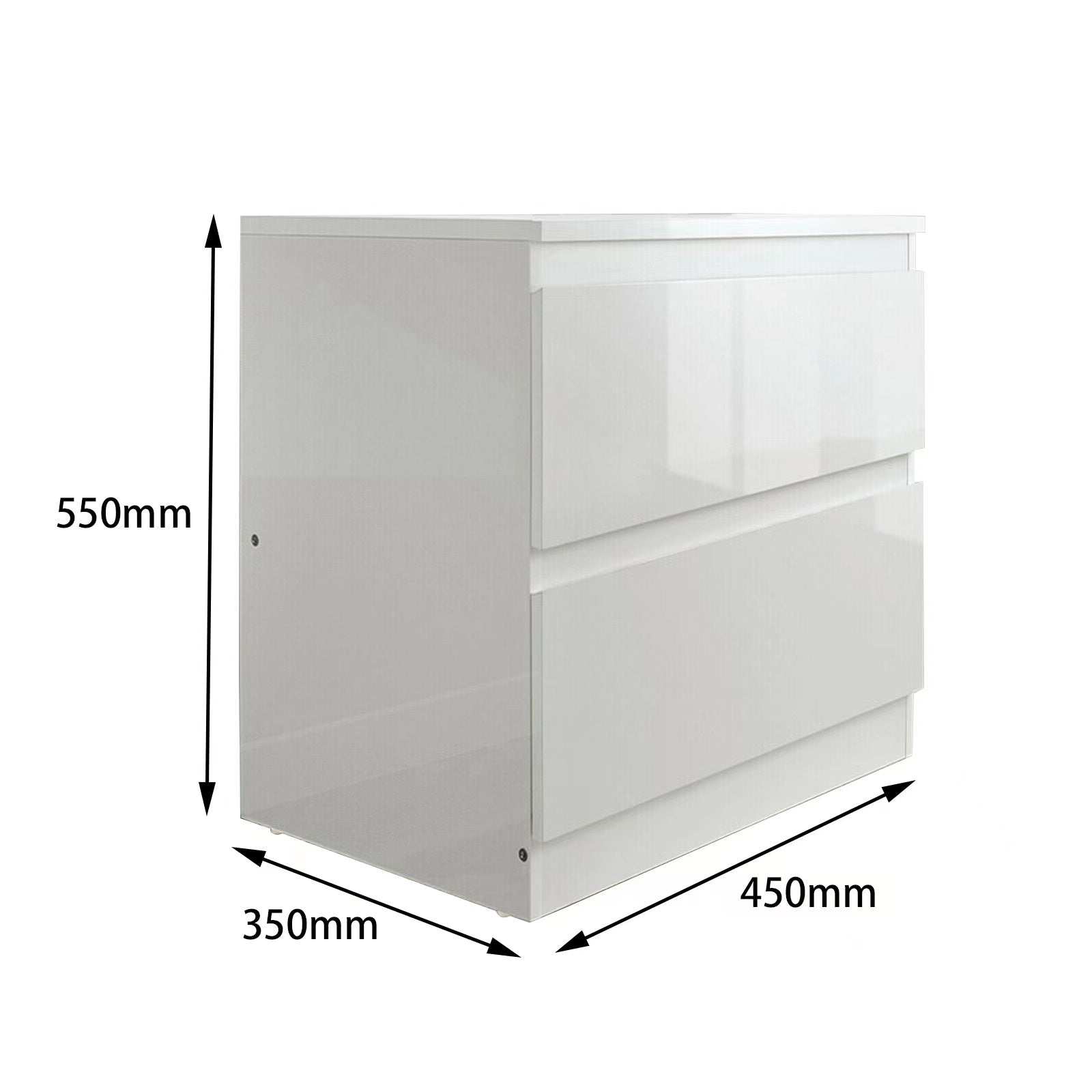 'Monaco' Bedroom Set (Bedside Table*2 + Chest of 3 Drawers) sue-e furniture