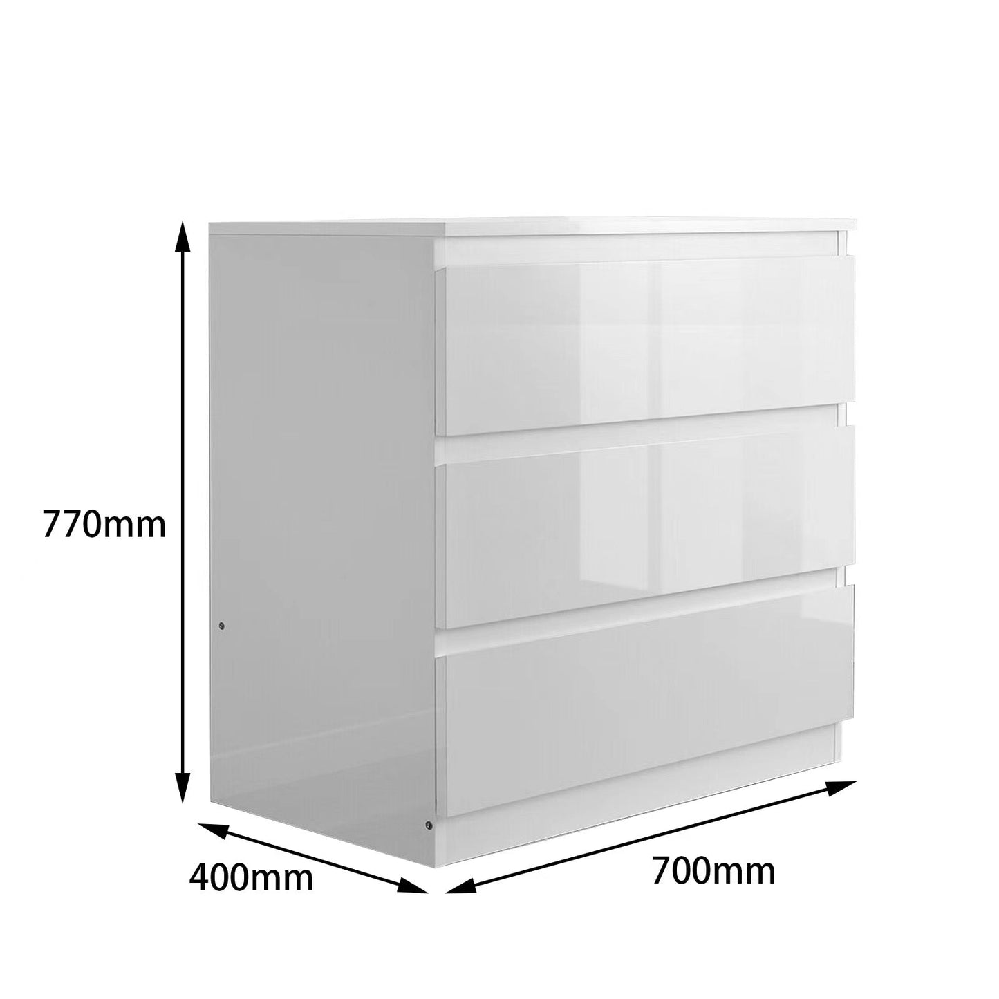 'Monaco' Bedroom Set (Bedside Table*2 + Chest of 3 Drawers) sue-e furniture
