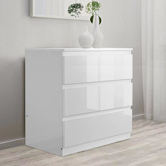 'Monaco' White chest of 3 drawers sue-e furniture