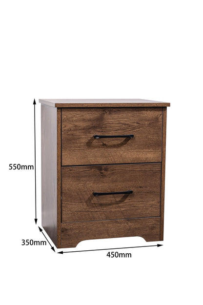 'Althea' Walnut Color BedSide Table sue-e furniture