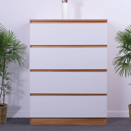 'Monaco' Set of 4 drawers white + oak sue-e furniture