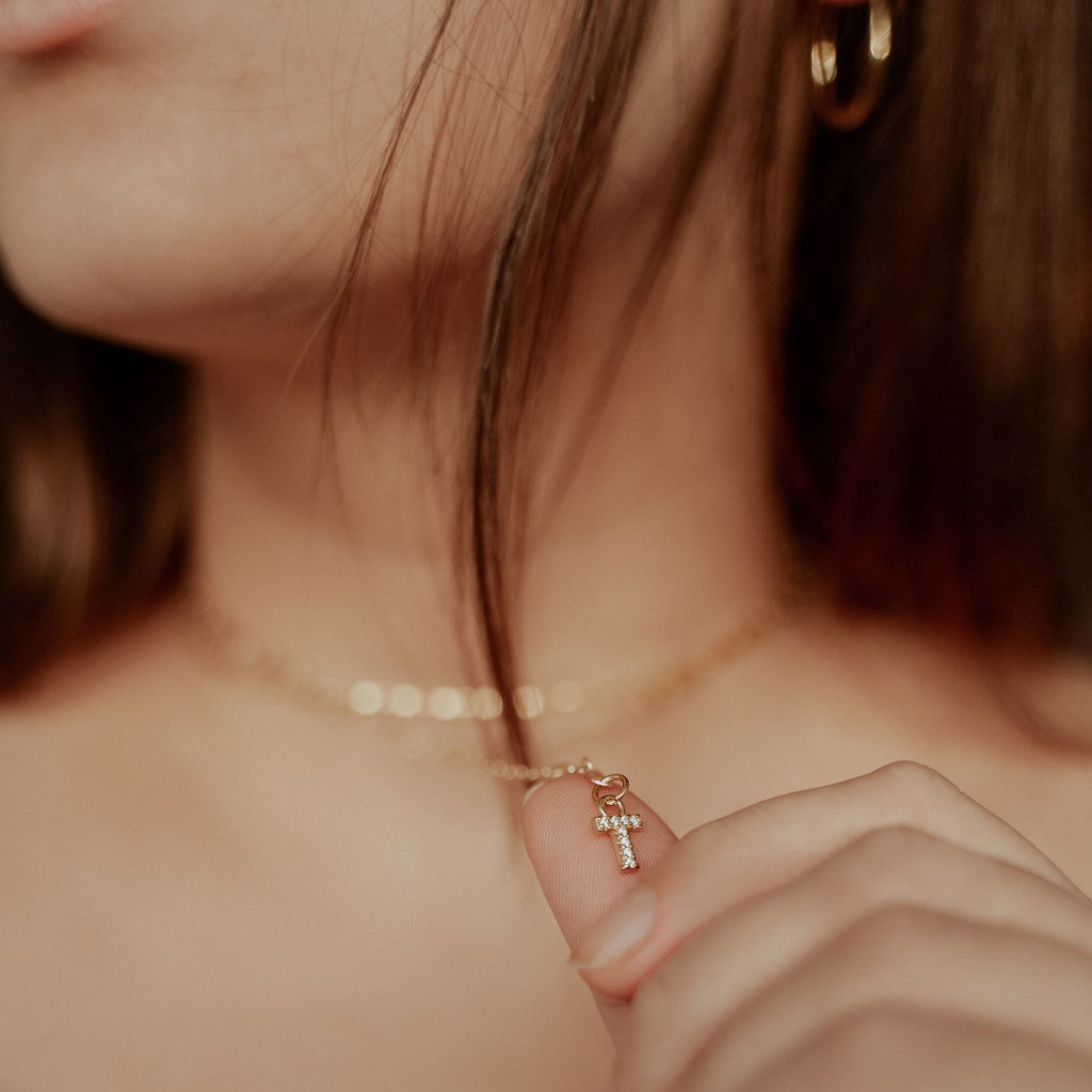 INITIAL NECKLACE with LETTER CHARM-1