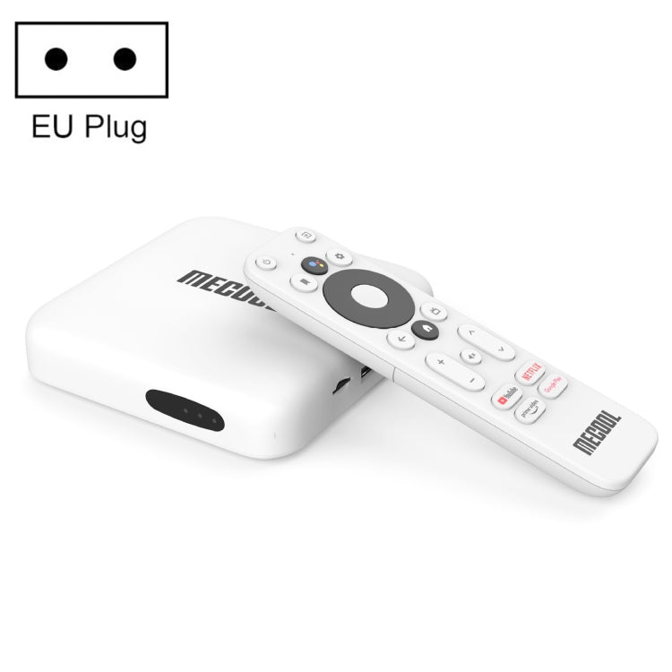 MECOOL KM2 4K Smart TV BOX Android 10.0 Media Player with Remote Control, Amlogic S905X2 Quad Core ARM Cortex A55, RAM: 2GB, ROM: 8GB, Support Bluetooth, HDMI, TF Card, US Plug