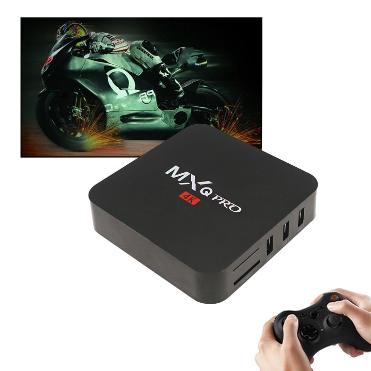 MXQ PROi 1080P 4K HD Smart TV BOX with Remote Controller, Android 7.1 S905W Quad Core Cortex-A53 Up to 2GHz, RAM: 2GB, ROM: 16GB, Support WiFi, UK Plug