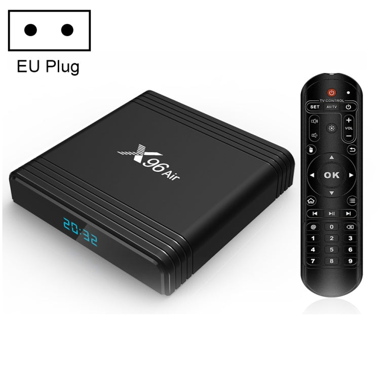 X96 Air 8K Smart TV BOX Android 9.0 Media Player with Remote Control, Quad-core Amlogic S905X3, RAM: 4GB, ROM: 32GB, Dual Band WiFi, Bluetooth, AU Plug