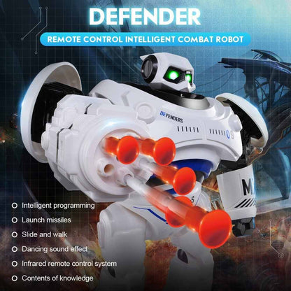 Intelligent RC Robot AD Police with Light and Sound Full Control Combat Defender dealonline.co.nz