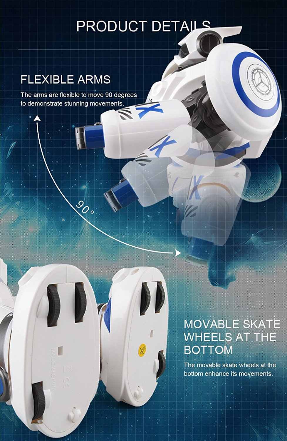 Intelligent RC Robot AD Police with Light and Sound Full Control Combat Defender dealonline.co.nz