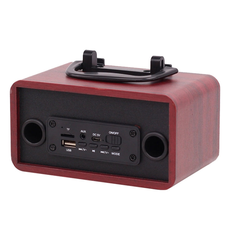 FT-4002 Wooden Wireless Bluetooth Portable Retro Subwoofer Speakers, Support TF card & USB MP3 Playback