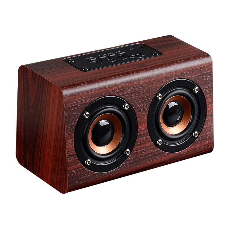 W7 Bluetooth 4.2 Wooden Double Horns Bluetooth Speaker