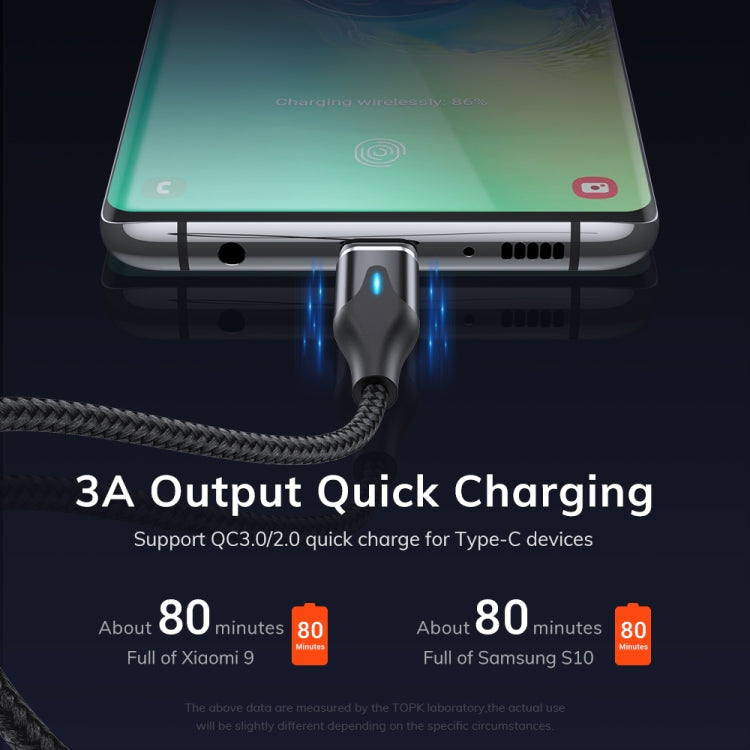 扁形磁吸金属接头 尼龙编织磁吸快充数据线