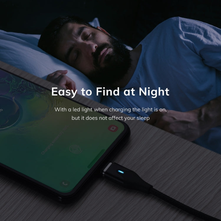 扁形磁吸金属接头 尼龙编织磁吸快充数据线