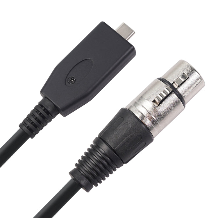 TY18 USB-C / Type-C Male to Cannon Female Microphone Recording Cable