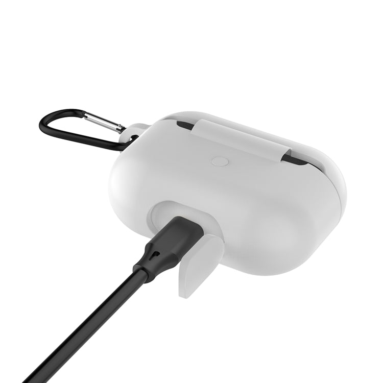 Solid Color Silicone Earphone Protective Case for AirPods 3, with Hook