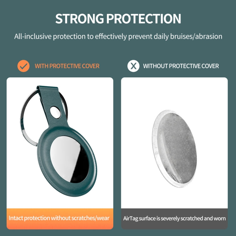 PU Leather Case Shockproof Anti-scratch Protective Cover with Keychain Ring Loop