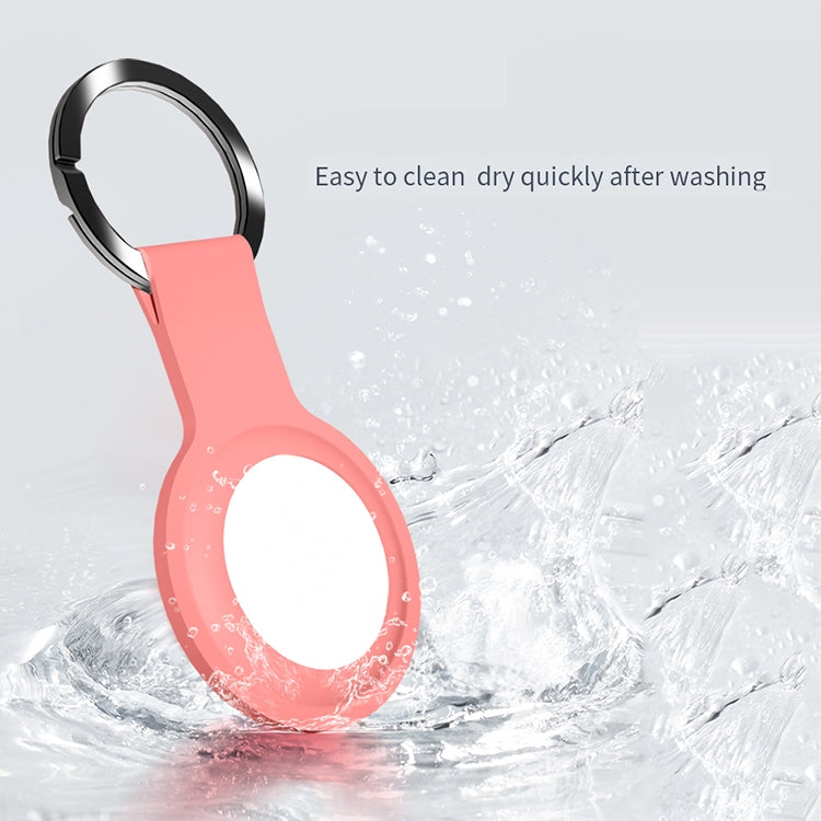 Mutural Liquid Silicone Protective Case with Key Ring for AirTag