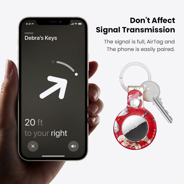 Leather Material Protective Cover For AirTag