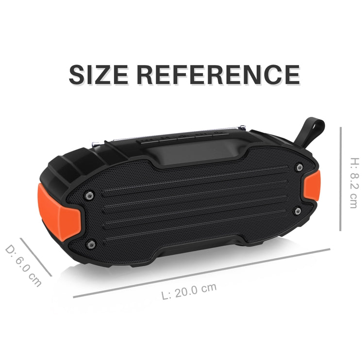 New Rixing NR-907FM TWS Outdoor Bluetooth Speaker Support Hands-free Call / FM with Handle & Antenna