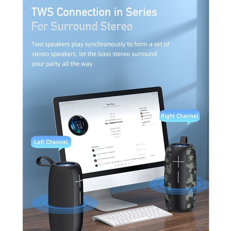 awei Y370 Outdoor Waterproof Bluetooth Speaker with Colorful Light