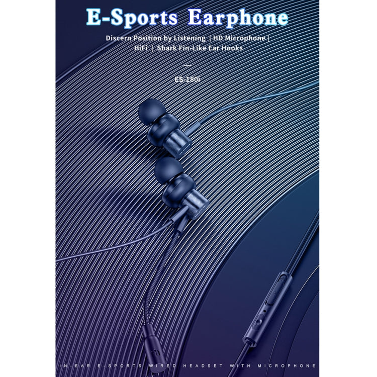 awei ES-180i In-ear E-sports Wired Earphone with Microphone