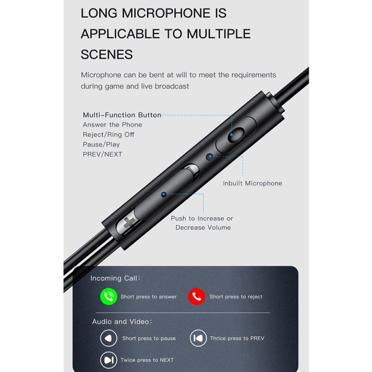 awei ES-180i In-ear E-sports Wired Earphone with Microphone