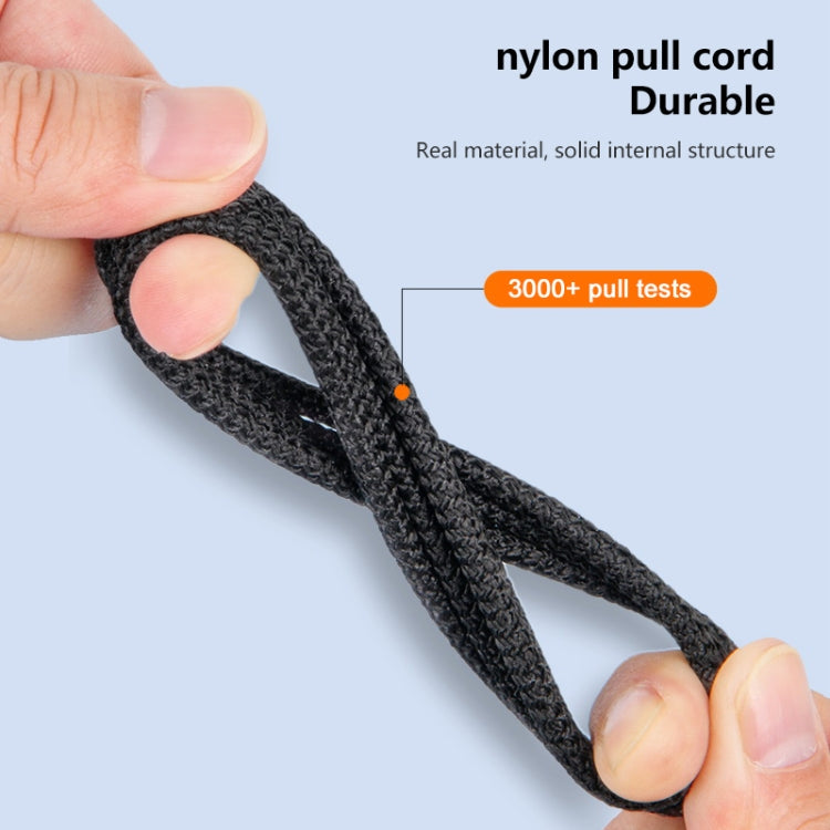 6A 66W 3 in 1 USB to 8 Pin + Micro USB + USB-C / Type-CFast Charging Braided Data Cable