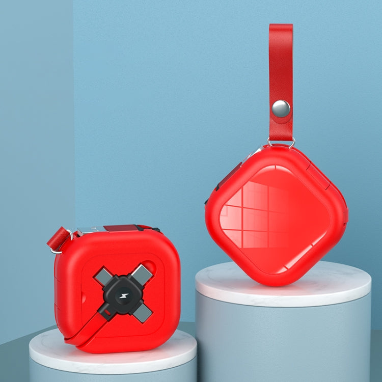 3 in 1 USB To 8Pin + Micro USB + USB-C / Type-C Telescopic Charging Cable with Mobile Phone Holder