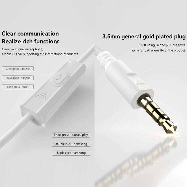 QKZ DMX Sports In-ear HIFI 3.5mm Wired Control Earphone with Mic