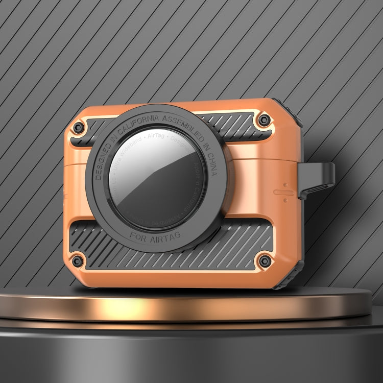 Automatic Flip Switch TPU+PC Earphone Case with AirTag