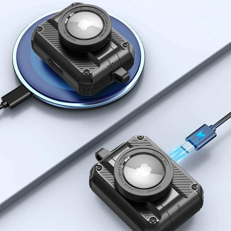 Automatic Flip Switch TPU+PC Earphone Case with AirTag