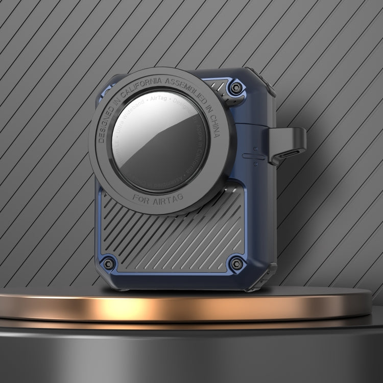 Automatic Flip Switch TPU+PC Earphone Case with AirTag