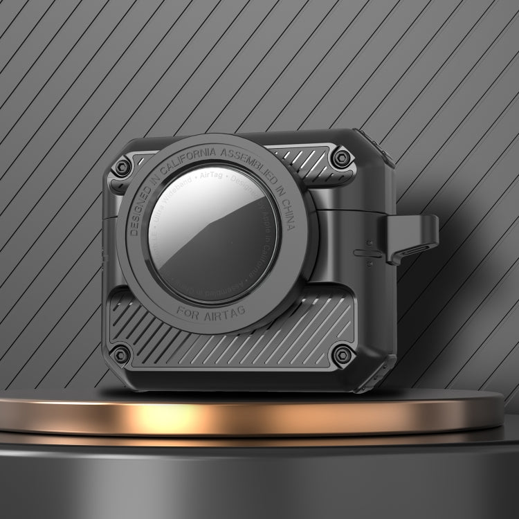 Automatic Flip Switch TPU+PC Earphone Case with AirTag