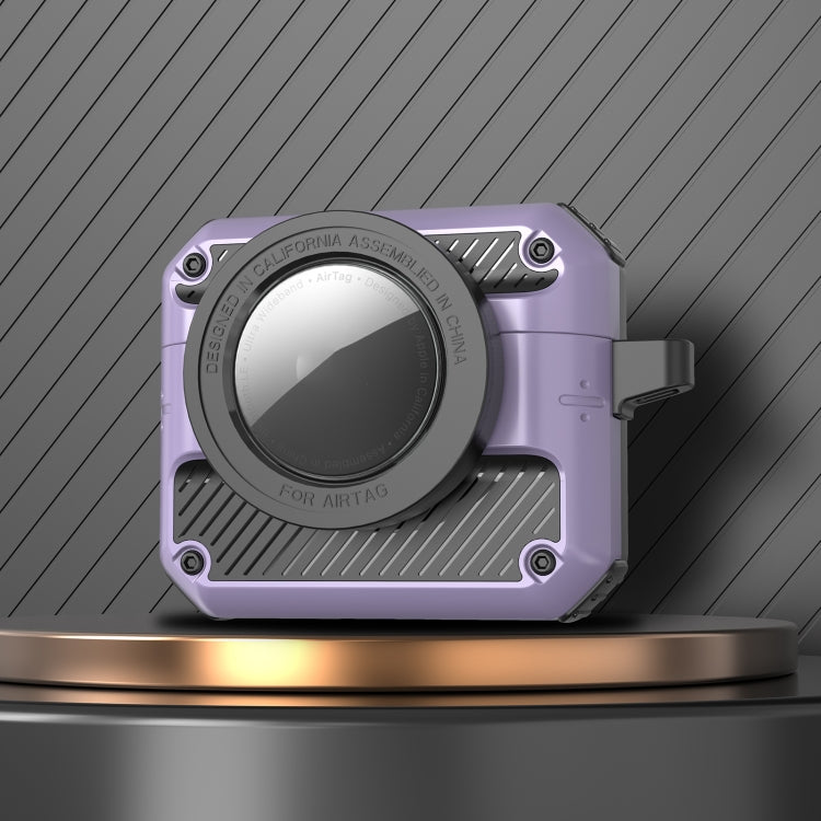 Automatic Flip Switch TPU+PC Earphone Case with AirTag