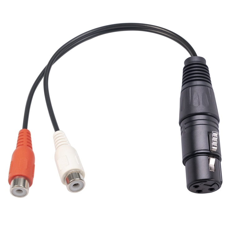 3714 3pin XLR Female to 2 x RCA Female Audio Cable, Length: 20cm