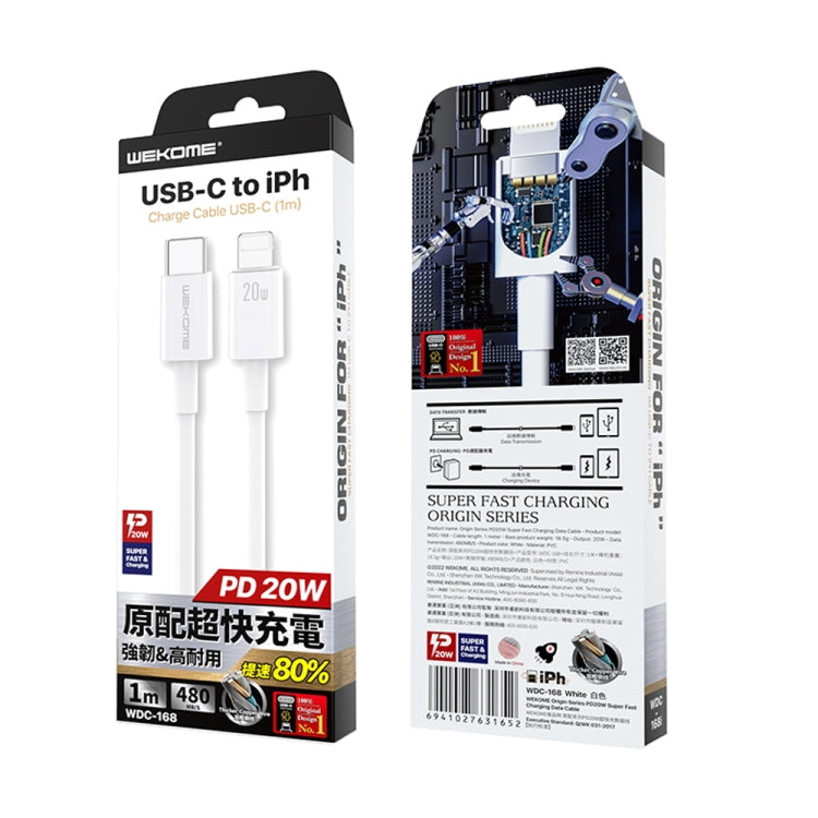 WEKOME WDC-168 Original Series PD 20W USB-C / Type-C to 8 Pin Fast Charge Data Cable
