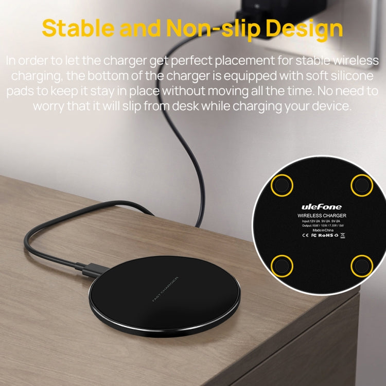 Ulefone UF005 15W Round Fast Charging Qi Wireless Charger