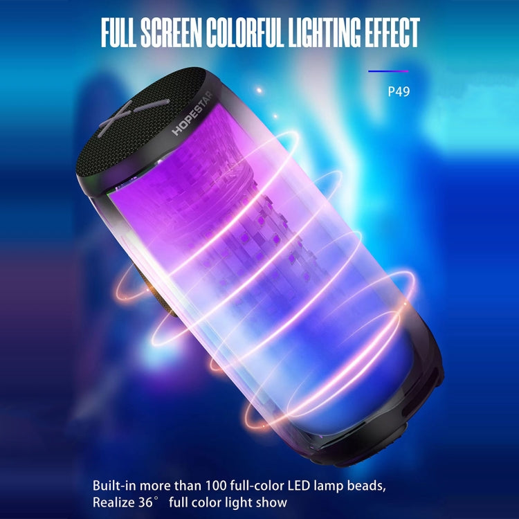 HOPESTAR P49 Tone Pulse RGB Light Waterproof Bluetooth Speaker