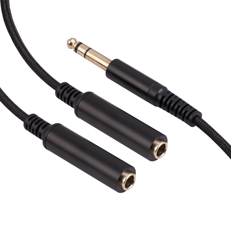 3718 6.35mm Male to Dual Female 1/4 TRS Stereo Audio Cable, Length: 30cm