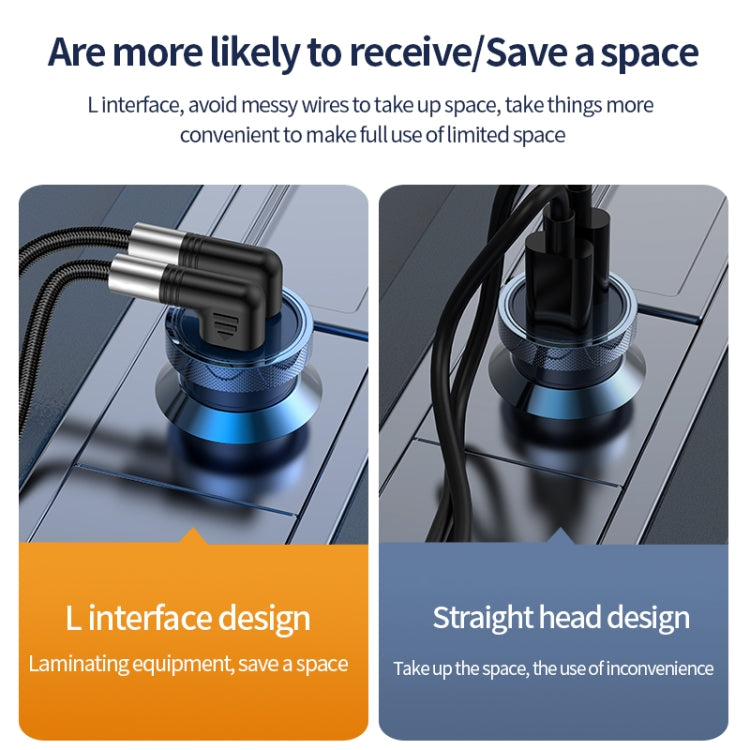 A9 30W USB-C/Type-C to 8 Pin Double Elbow Data Cable