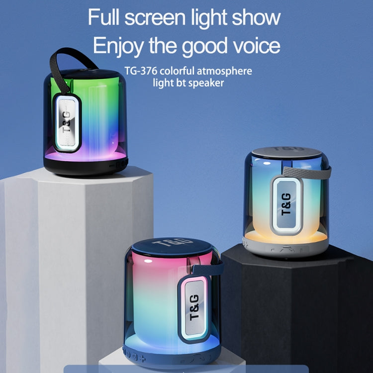 T&G TG376 Outdoor Portable LED Light RGB Multicolor Wireless Bluetooth Speaker Subwoofer