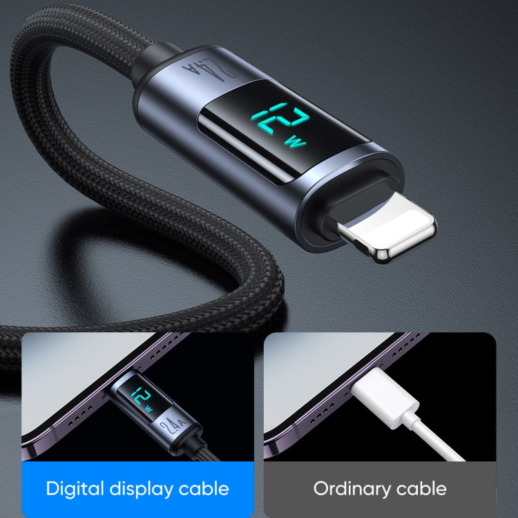 JOYROOM S-AL012A16 2.4A USB to 8 Pin Digital Display Fast Charging Data Cable