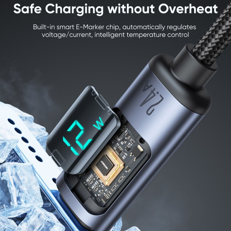 JOYROOM S-AL012A16 2.4A USB to 8 Pin Digital Display Fast Charging Data Cable