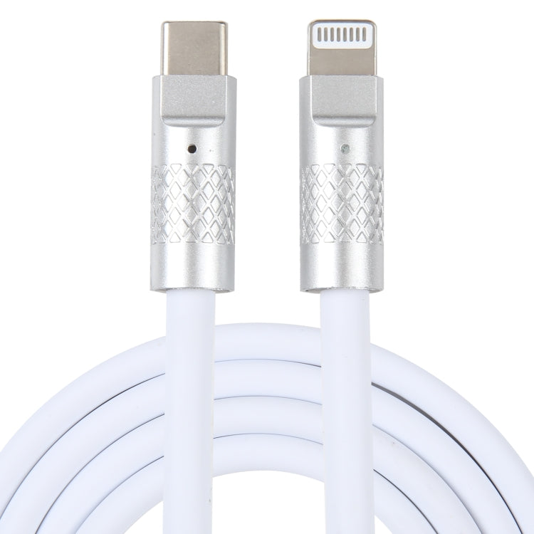 Mech Series 120W USB-C / Type-C to 8 Pin Metal Plug Silicone Fast Charging Data Cable, Length: 1.2m