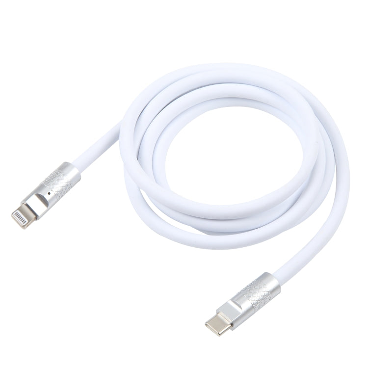 Mech Series 120W USB-C / Type-C to 8 Pin Metal Plug Silicone Fast Charging Data Cable, Length: 1.2m