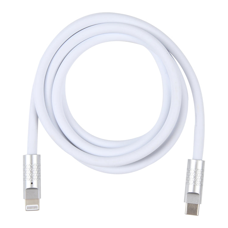 Mech Series 120W USB-C / Type-C to 8 Pin Metal Plug Silicone Fast Charging Data Cable, Length: 1.2m